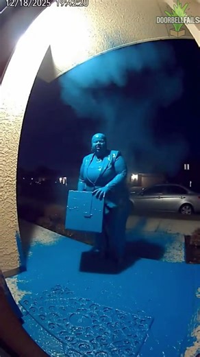 She Stole My Package in a Designer Suit… Then BLUE PAINT Exploded 😳💙
