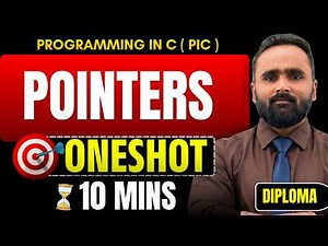 Programming In C | Pointers in 10 Minutes 🔥 | DIPLOMA | One Shot | Pradeep Giri Sir