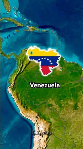 Flag Map of Venezuela