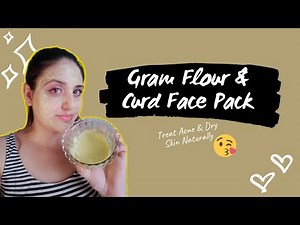 Turmeric, Gram Flour and Yogurt Face Mask for Acne, Dry Skin and Skin Whitening | Homemade Face Pack