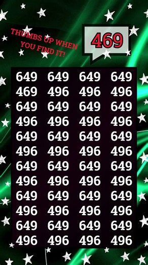 Spot 469 in 5 seconds. Challenge with your best friends. #spot #challenge