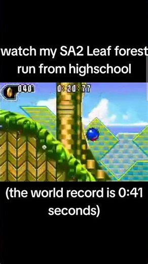 Fastest run in Sonic Advanced 2?! #sonic #gamer #videogame #sonicthehedgehog #speedrun #sega