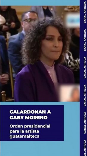 🎉🥳Gaby Moreno recibió la Orden Presidencial por su destacada trayectoria artística