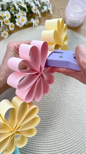 Spring Paper Flower Garland 🌸 | Easy Paper Craft Idea