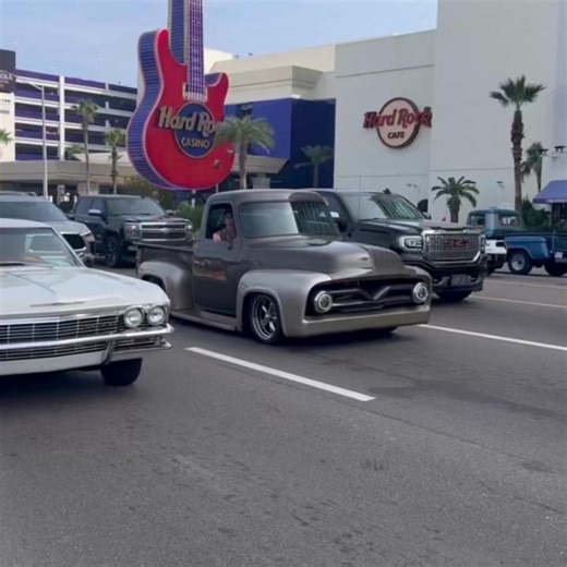 Classic Trucks Cruisin’ The Strip at Cruisin’ The Coast 2024 | SICK Slammed Trucks