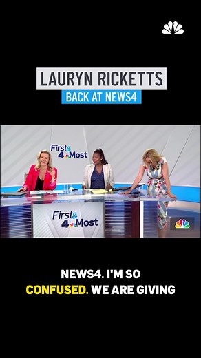 Welcome back, Lauryn Ricketts ! ⁠ Lauryn returned to the Storm Team4 Weather Center this morning after living abroad. Jummy Olabanji and Melissa Mollet were so excited, no one even knew where to go! | NBC Washington