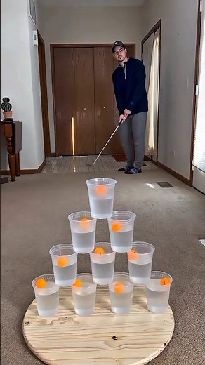 Impossible Ping Pong Trick Shot 😱 Wait For It…#youtube #viralvideo #satisfying #pongball #shorts