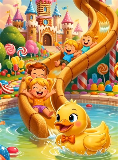 Kids cartoon sliding with friends happily #kids #kidssong #kidscartoon #cartoonvideo #foryou