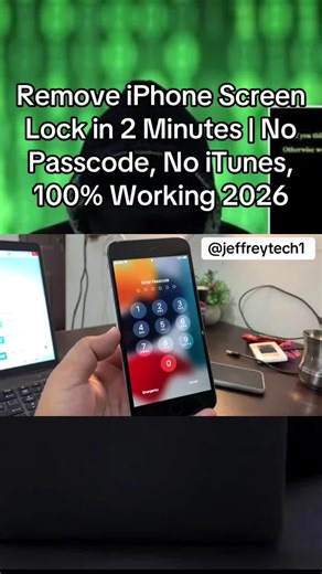 Remove iPhone Screen Lock in 2 Minutes | No Passcode, No iTunes, 100% Working 2026. #iphoneunlock #icloudunlock #iphonetips #2026 #everyone