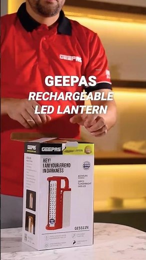 Geepas rechargeable LED lantern Composed of super-power SMDs with extended battery life