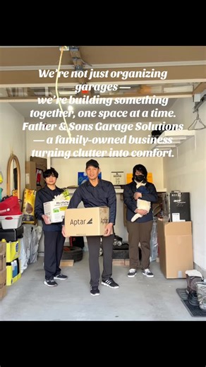 “We’re not just organizing garages - we’re building something together, one space at a time. Father & Sons Garage Solutions — a family-owned business turning clutter into comfort.” 🧤 #declutter #FatherAndSonsGarage #GarageGoals #GTAHomes #GarageOrganization