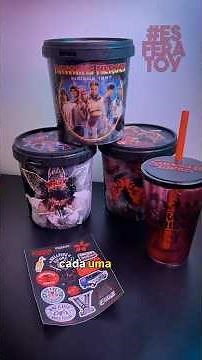 Stranger Things themed cups and ice cream from Oggi Sorvetes 😱 December 2025