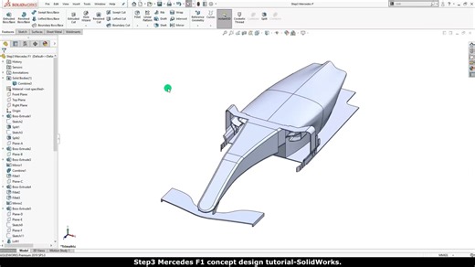 F1 梅赛德斯 Solidworks 赛车建模 step3