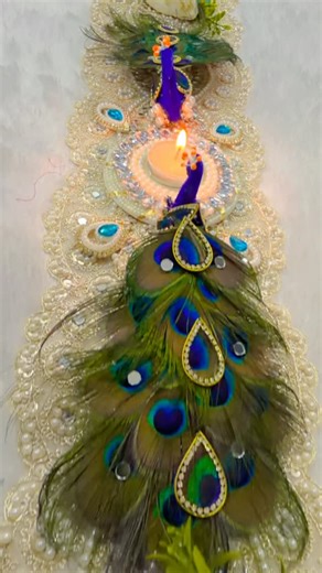 Thecraftangels 🌟😍💫 on Instagram: "Add some mesmerizing charm to your dining space with this stunning PEACOCK 🦚 theme table mat! . . #explore #craft #peacock #instagood"