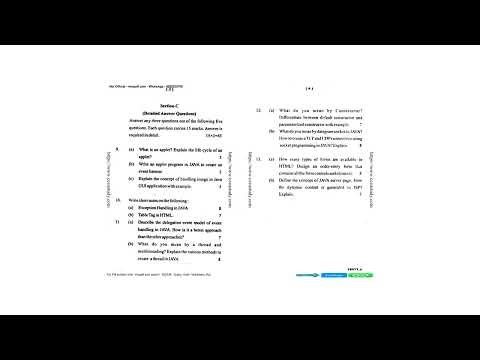 BCA 5TH SEM JAVA PROGRAMMING AND DYNAMIC WEBPAGE DESIGN DEC 2016 | CCSU