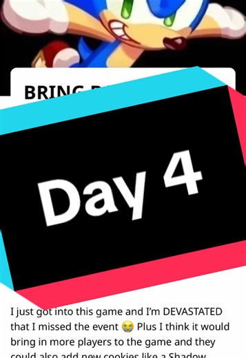 @SEGA Official @Devsisters #sonicthehedgehog #cookierunkingdom #soniccookierun #soniccookierunevent #soniccookie #petition #collab #collaboration