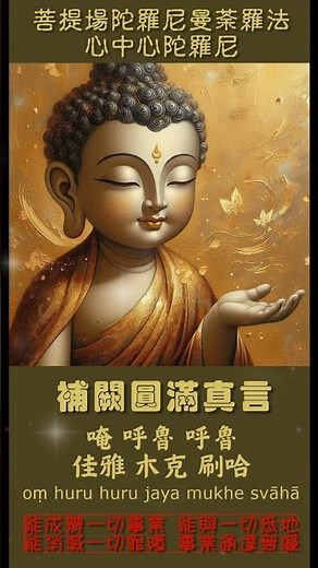 補闕圓滿真言 | 百千印陀羅尼隨心咒 | 菩提場莊嚴心中心陀羅尼 | 補闕圓滿 功德百千 護持除障 延壽增福 去除疾疫 #南無毘盧遮那佛 #buddha #男聲 #梵音 #正能量 #music