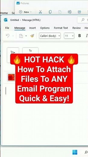 🔥HOT HACK🔥 How To Attach Files To Any Email Program - Quick & Easy! #email #attachment #outlook