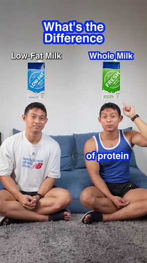 Low fat or whole milk? 🥛 Both have the same protein, but whole milk has more calories because of the fat. It digests slower and may keep you full longer. Low fat milk is easier to fit into a calorie deficit, while whole milk can support muscle gain and maintenance. Choose based on your goal, not just the label.