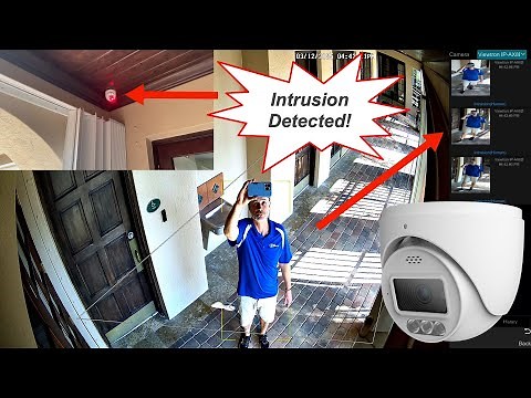 Security Camera with Alarm Light, Automated Audio Warning Message, 2-Way Audio
