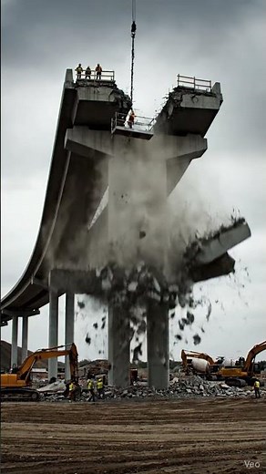 🔥 Sudden Bridge Construction Accident – Catastrophic Fall | Disaster24H