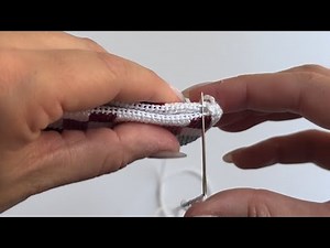 Finishing a Needlepoint Key Fob (left handed)