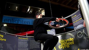 4.2K views · 47 reactions | It's time to grab your bike, a spinning office chair and someone at home to help spin! When we visited the Science Museum Oklahoma they showed us a super simple way to build a giant gyroscope at home. Share your gyroscope experiences with us in the comments below. #Scienceathome #STEM #StayHome #Gyroscope #XplorationStation #DIYSci Xploration Station | Steve Spangler | Facebook