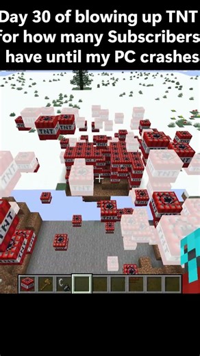 Day 30 of Blowing up TNT until my pc crashes #minecraft #tnt #explosion #creative #gaming