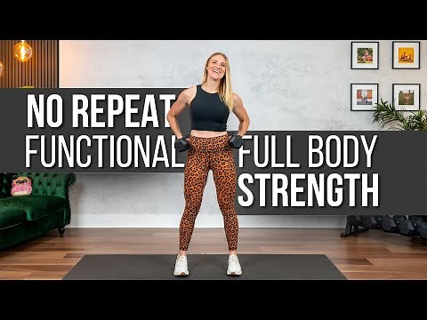 20 min. NO REPEAT Full Body Functional Strength Training | BUILD MUSCLE!