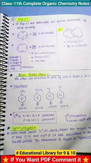 Class-11th Complete Organic Chemistry Notes With PDF || ⭐ Best Handwritten Notes ⭐
