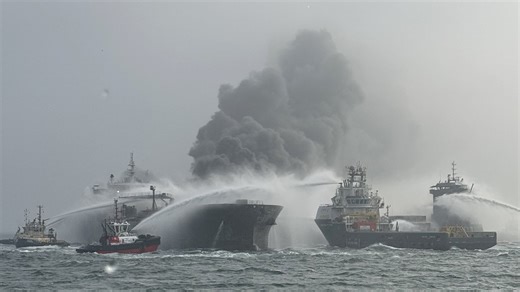 US Oil Tanker And Portuguese Cargo Ship Collide In North Sea