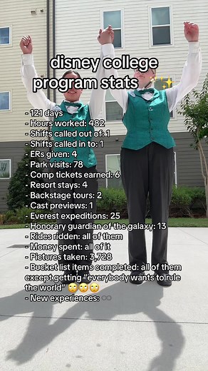 Disney College Program: My Fantasmic, Everest & Cast Stats