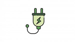 Power Plug animated icon with alpha channel. Perfect for project and Explainer Video