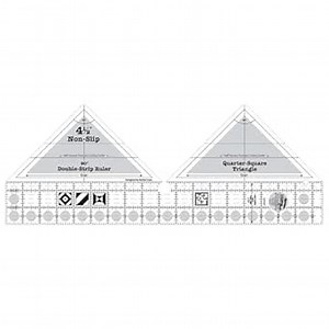 Creative Grids 90 Degree Double-Strip Quilt Ruler – CGRDBS90 – Made in USA, 7in x 18-3/4inin, Non-Slip Grip Acrylic Quilting, Sewing, Crafting, Patchwork Ruler & Template