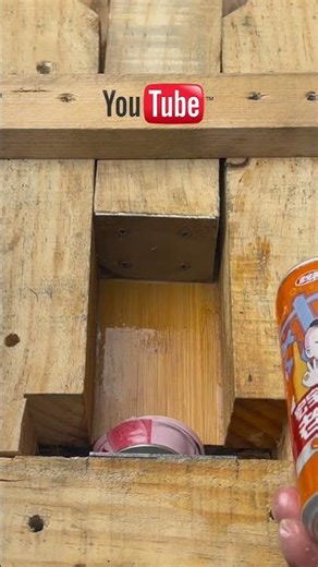 Crushing cans for recycling~~