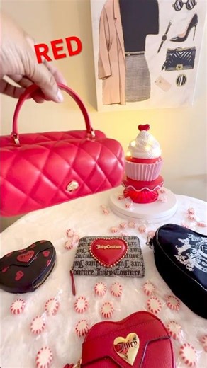 KATE SPADE Heart Barrel Quilted CROSSBODY Bag JUICY COUTURE VALENTINES RED BAG #katespadebag