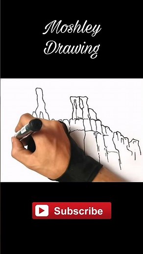 Drawing Bryce Canyon National Park #shorts