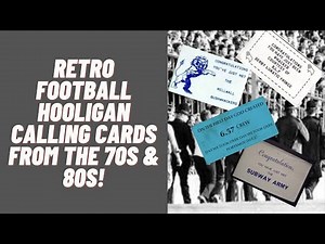 Retro Football Hooligan Calling Cards From The 70s & 80s