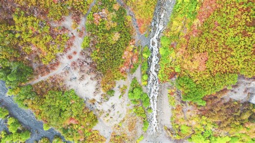Drone Footage Captures Stunning Fall Foliage Along Provo Waterfall