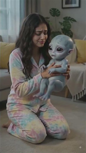 A lost alien baby found comfort in my arms. What happened next was unbelievable! ✨