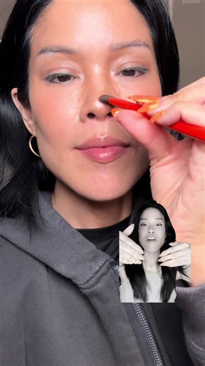 Precision contour brush for nose and highlight... dual-ended makeup brush for detailed contour, clean shaping, and controlled blending. #contourbrush #makeupbrush #nosecontour #highlightbrush