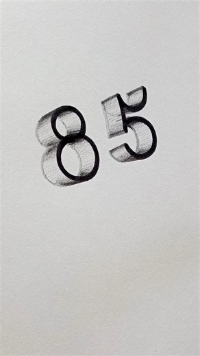 3D DRAWING NUMBERS - TRICK ART