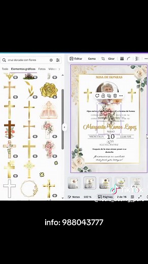 Tutorial para crear una tarjeta de misa en Canva