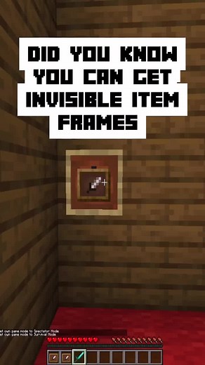 How to Get Invisible Item Frames in Minecraft Bedrock