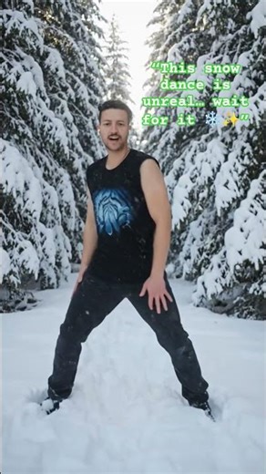 “This snow dance is unreal… wait for it ❄️✨”