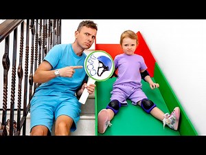 Sliding Down the Stairs with Vania Mania Kids! - Videos For Kids