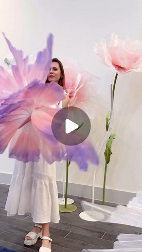 Giant Flowers Sculptures & Installations | Alina Blossom | Giant Silk Butterflies🤗🦋🦋🦋 Tutorials how to make it on my YouTube, link in bio These Beauties are ready to ship!📦✈️✈️✈️ #giantflowers... | Instagram