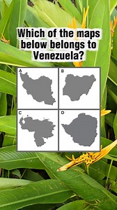 Venezuela is known for its diverse landscapes—from the Andes mountains to the Caribbean coast. Which of the maps below belongs to Venezuela? #geography #science #Venezuela #fblifestyle | Learn English