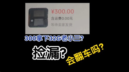 在2024年还能用涨价潮前的价格买到3ds吗？300拿下32G老小三！