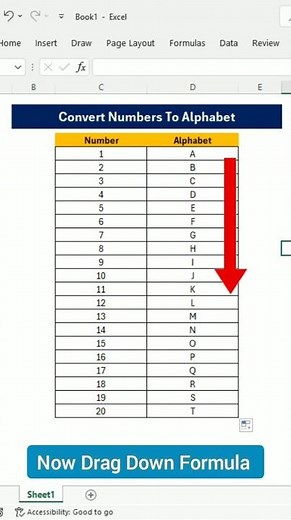 Convert Numbers Into Alphabet In Seconds In Excel #exceltips #exceltricks #exceltutorial #msexceltip